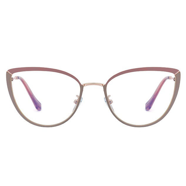 Okulary kocie do komputera damskie z filtrem BLUE Light zerówki 2583-2