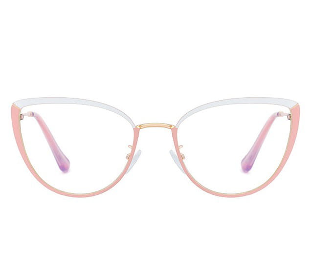 Okulary kocie do komputera damskie z filtrem BLUE Light zerówki 2583-5