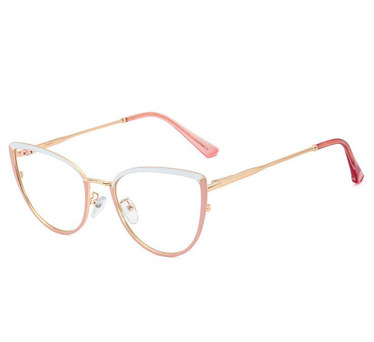 Okulary kocie do komputera damskie z filtrem BLUE Light zerówki 2583-5