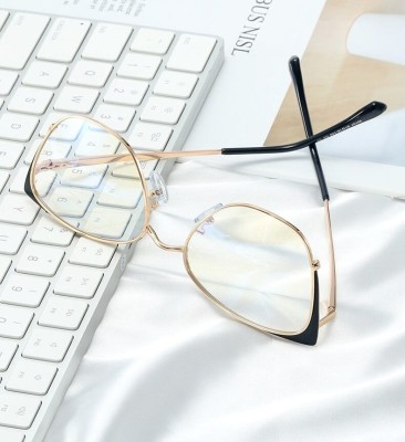 Okulary kocie do komputera damskie z filtrem BLUE Light zerówki 2585