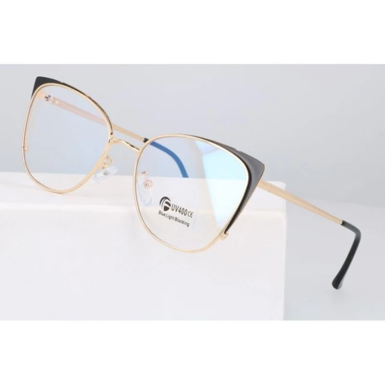 Okulary kocie do komputera damskie z filtrem BLUE Light zerówki 2585