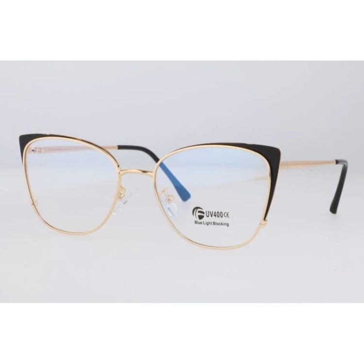 Okulary kocie do komputera damskie z filtrem BLUE Light zerówki 2585