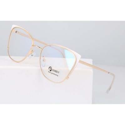 Okulary kocie do komputera damskie z filtrem BLUE Light zerówki 2585-1