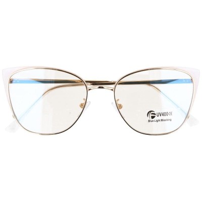 Okulary kocie do komputera damskie z filtrem BLUE Light zerówki 2585-1