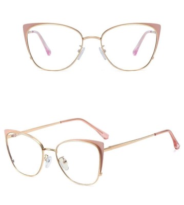 Okulary kocie do komputera damskie z filtrem BLUE Light zerówki 2585-2