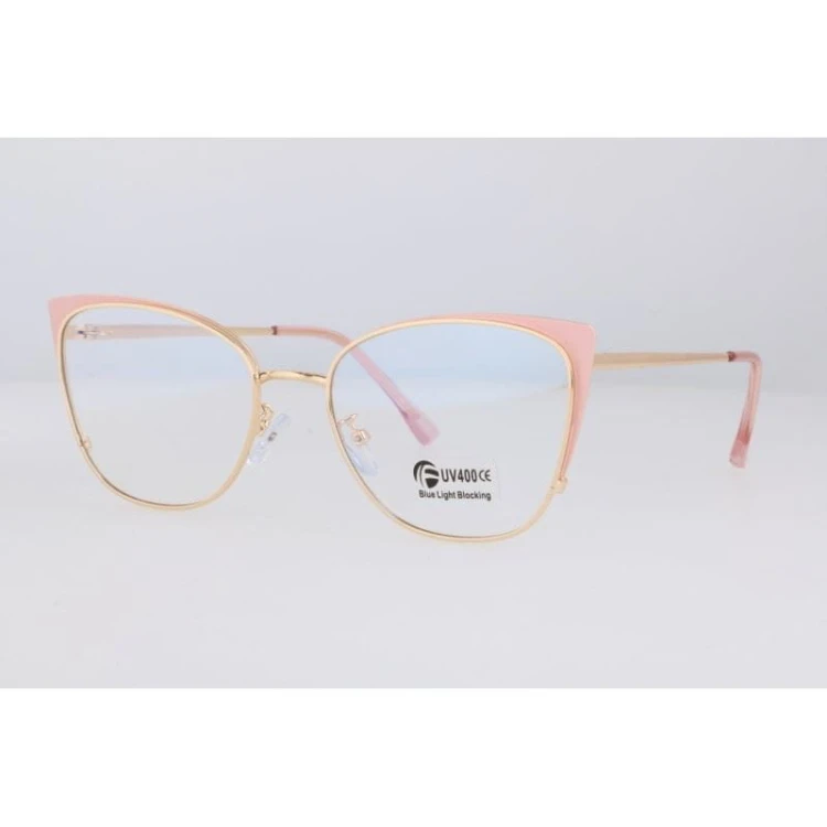 Okulary kocie do komputera damskie z filtrem BLUE Light zerówki 2585-2