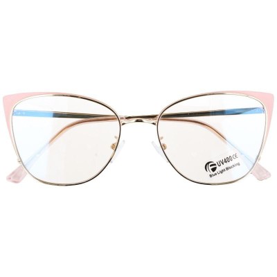 Okulary kocie do komputera damskie z filtrem BLUE Light zerówki 2585-2