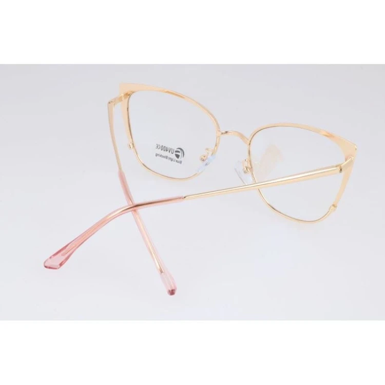 Okulary kocie do komputera damskie z filtrem BLUE Light zerówki 2585-2