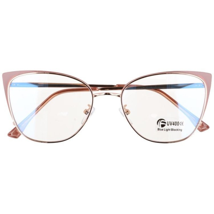 Okulary kocie do komputera damskie z filtrem BLUE Light zerówki 2585-5