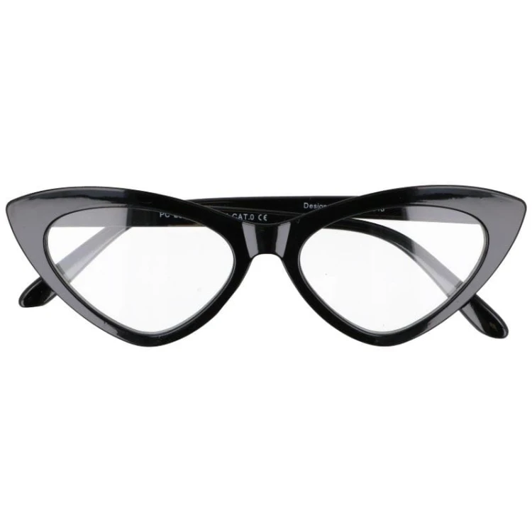 Okulary kocie oczy damskie zerówki ST213