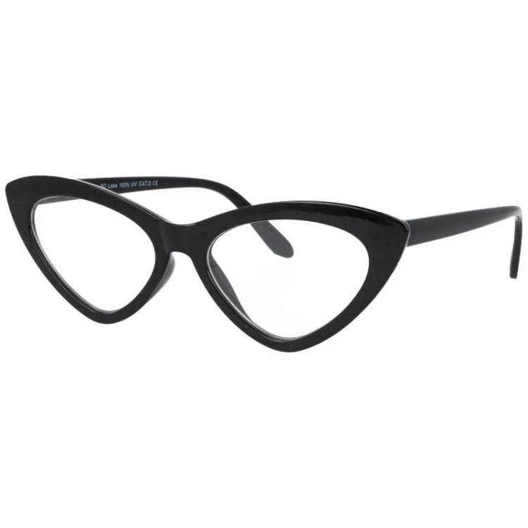 Okulary kocie oczy damskie zerówki ST213