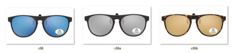 Nakładki polaryzacyjne na okulary korekcyjne Montana C66B lustrzane panterkowe