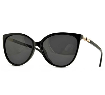 Okulary przeciwsłoneczne damskie polaryzacyjne kocie POL-828 czarne