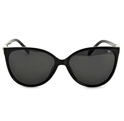 Okulary przeciwsłoneczne damskie polaryzacyjne kocie POL-828 czarne