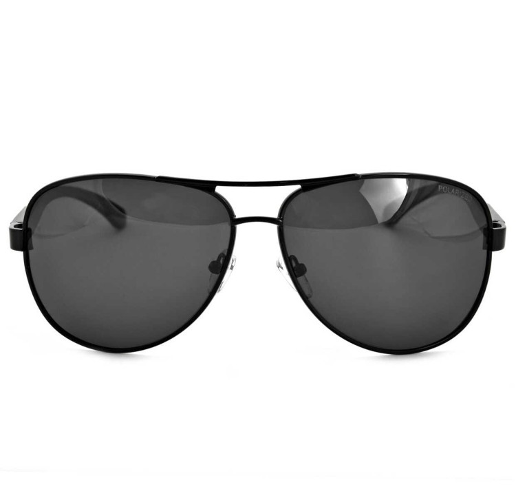 Czarne przeciwsłoneczne Pilotki Polaryzacyjne okulary Aviator POL-51-1