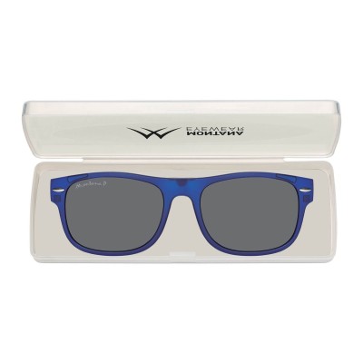 2w1 - Plusy +3.50 OKULARY DO CZYTANIA + NAKŁADKA PRZECIWSŁONECZNA z Polaryzacją CLIP-MRC-1B Niebieskie