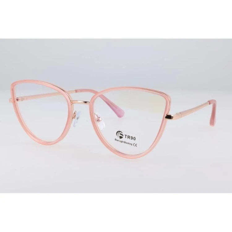 Okulary kocie do komputera damskie z filtrem BLUE Light zerówki 2588-2