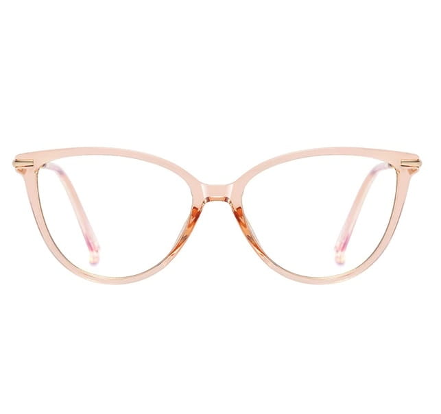 Okulary kocie do komputera damskie z filtrem BLUE Light zerówki 2592-3