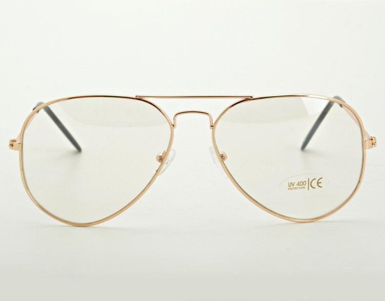 Złote pilotki okulary Zerówki Aviator 1910-1