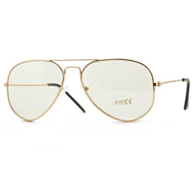 Złote pilotki okulary Zerówki Aviator 1910-1