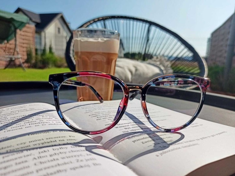 Okulary Kocie Oczy Korekcyjne z Antyrefleksem Zerówki POL-BLF-727AK