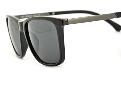Okulary przeciwsłoneczne czarne nerdy w DE-776
