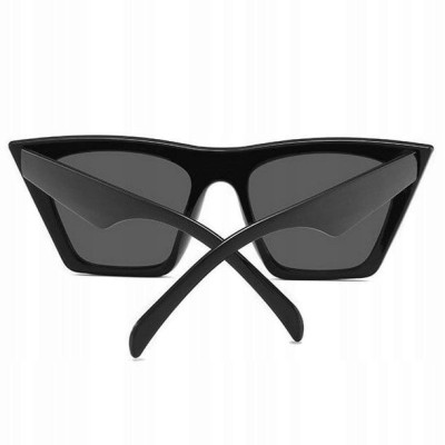 Damskie kocie okulary przeciwsłoneczne czarne STL13