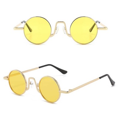 Okulary przeciwsłoneczne stalowe Okrągłe Lenonki UV400 SKK-01B