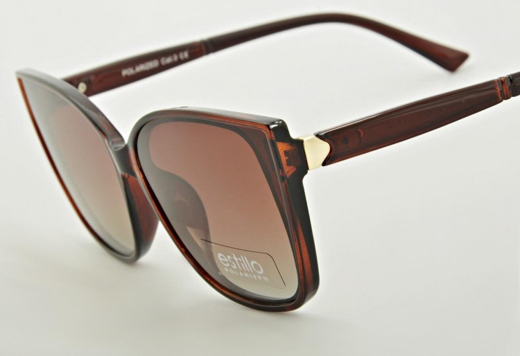 Damskie okulary przeciwsłoneczne polaryzacyjne brązowe EST-06-2 Estillo