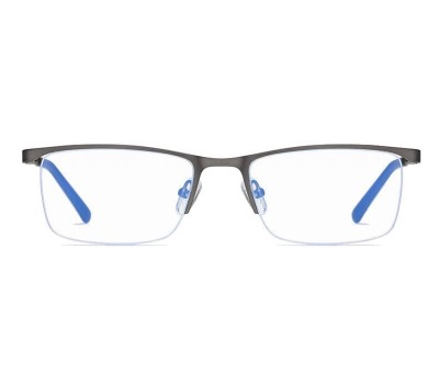 Żyłkowe męskie okulary do komputera TV smartfona BLUE LIGHT zerówki grafitowe 2596C