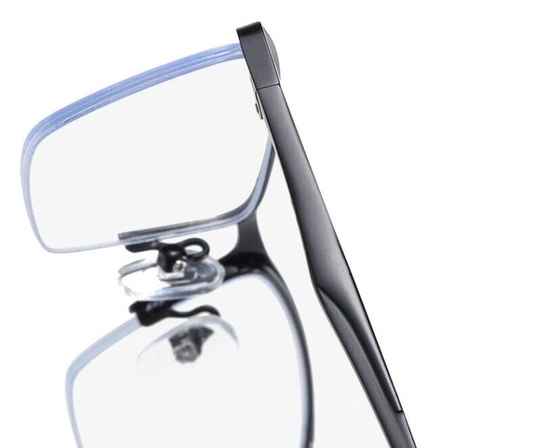 Żyłkowe okulary do komputera męskie TV smartfona BLUE LIGHT zerówki czarne 2597A