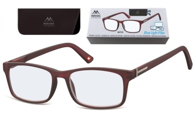 Okulary zerówki do komputera z filtrem antyrefleks moc: 0.00 Montana BLFBOX73C