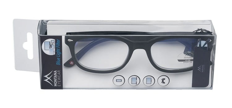 Okulary z filtrem Do Czytania i Komputera z Antyrefleksem Montana BLF70 moc: +2.5