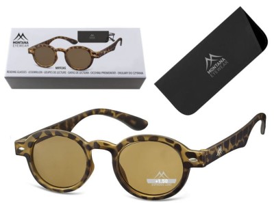 Przyciemniane Asferyczne Okulary do czytania Lenonki Montana MR92AS moc: +3.5