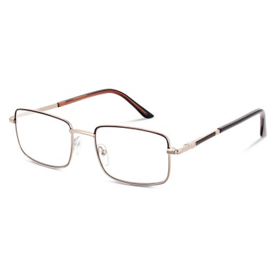 Plusy +4.00 Fotochromowe korekcyjne okulary do czytania z flexami ST334 złoty/brąz