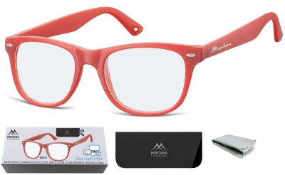 Okulary z filtrem do Komputera i Czytania moc: +1.00 Plusy z Antyrefleksem Montana BLFBOX67F