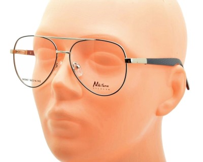 Oprawki okularowe pilotki korekcyjne NIKITANA na teleskopach STNK2A Srebrny/Granat