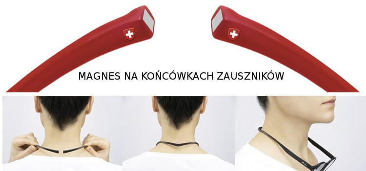 Okulary Na MAGNES do Czytania moc: +2,5 PLUSY Damskie Męskie MR61D