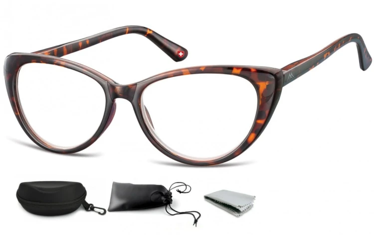 Plusy Okulary Do Czytania moc: +2,5 damskie Kocie MR64A