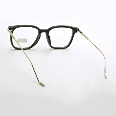 Okulary zerówki do komputera Prostokątne z filtrem BLUE LIGHT SV100 czarno-srebrne