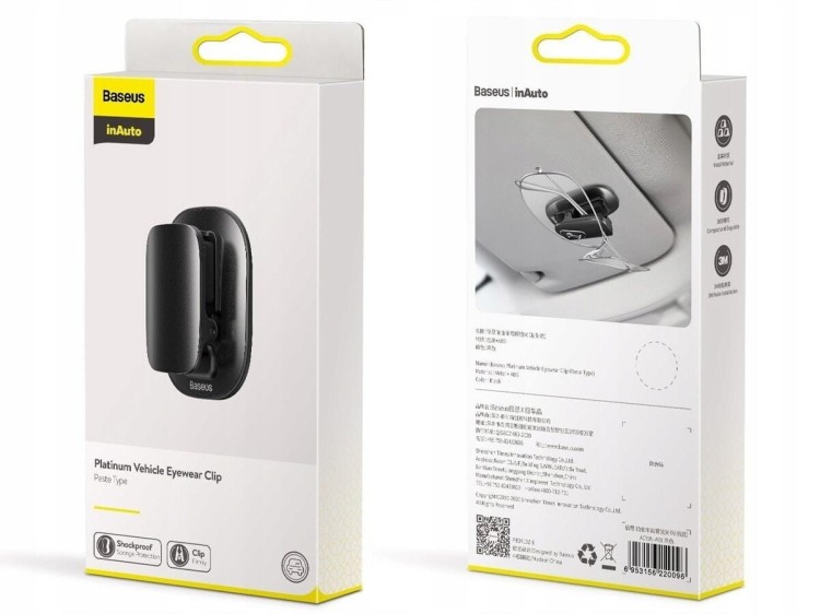 Baseus Klips uniwersalny wieszak Uchwyt Samochodowy na Okulary ACYJN-A01