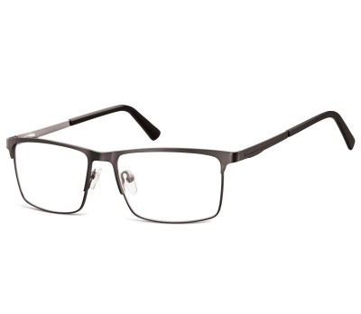 Okulary zerówki korekcyjne Nerd Prostokątne Flex 909E grafitowe