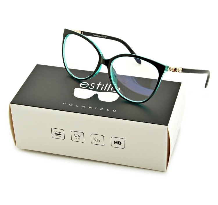 Okulary damskie z filtrem BLUE LIGHT do komputera korekcyjne EST-106K-10 Estillo