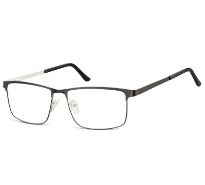 Okulary zerówki korekcyjne Nerd Prostokątne Flex 910 czarne