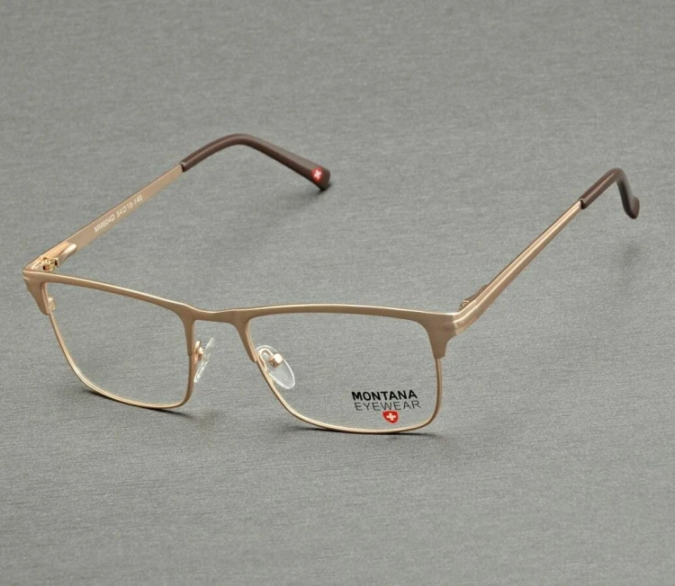 Złote oprawki okulary optyczne korekcyjne Montana MM604D