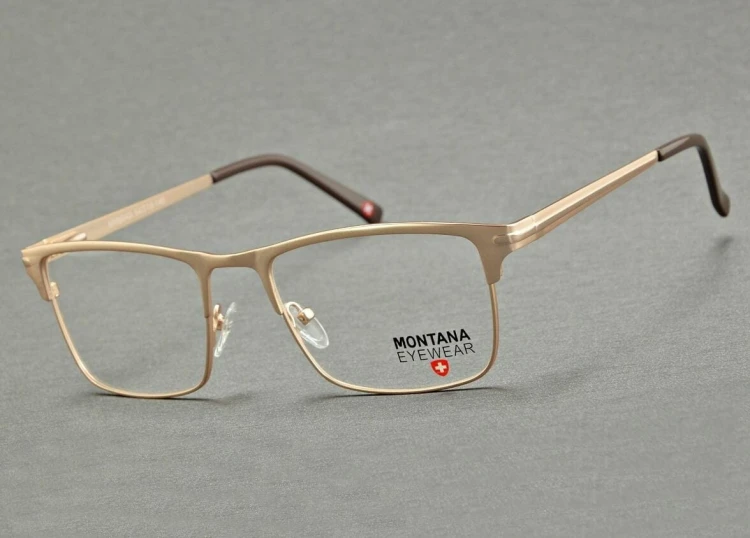 Złote oprawki okulary optyczne korekcyjne Montana MM604D