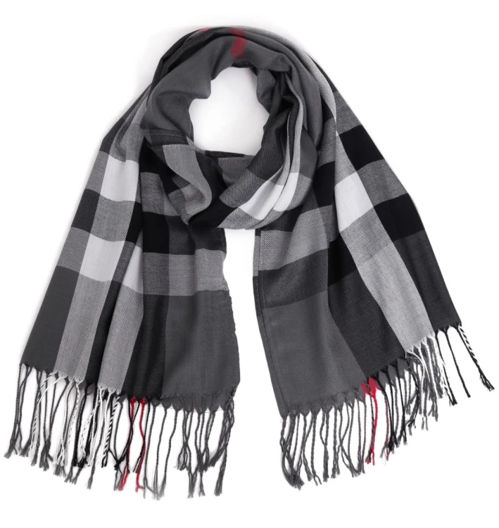 CIEPŁY SZALIK DAMSKI Cashmere ANGIELSKA KRATA SZA-28