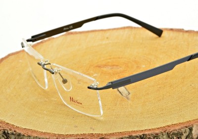 Bezramkowe prostokątne oprawki okularowe Nikitana na teleskopach STNK3C Czarny/Granat