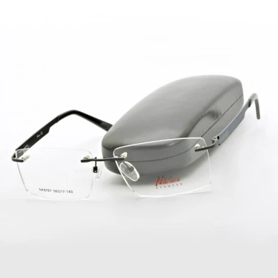 Bezramkowe prostokątne oprawki okularowe Nikitana na teleskopach STNK3C Czarny/Granat