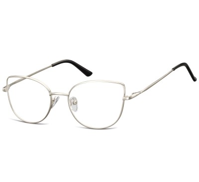 Okulary oprawki korekcyjne kocie oczy zerówki Sunoptic L119G jasny grafit